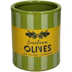 Planter Olives Stripes Fine Earthenware