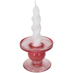 Candle Holder Glass Pink