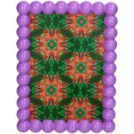 Photo Frame Beads Polyresin Purple