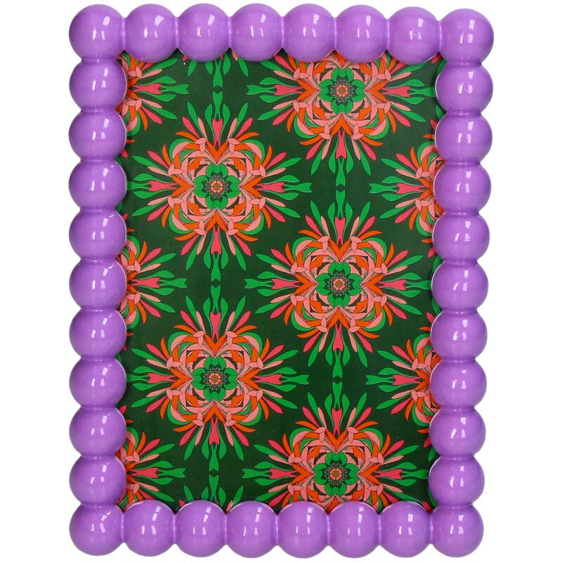 Photo Frame Beads Polyresin Purple