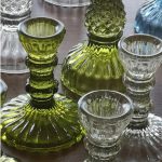 Glass Candlestick Leela – Moss