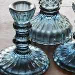 Glass Candlestick Leela – Ink