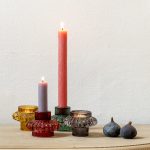 Glass Candleholder Duo