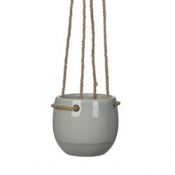 Resa Hanging Pot Round Light Grey