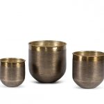 Planter – Hammered Gold Antique