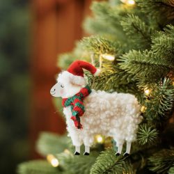 Festive Sheep Christmas Tree Decoration