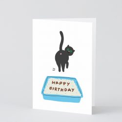 Birthday Cat Poop Card