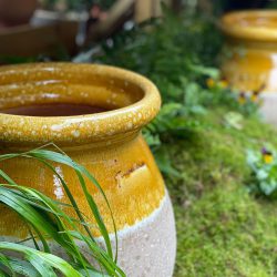 Poterie Goicoechea – Jarre Provençale – Aged Enamel Green Honey