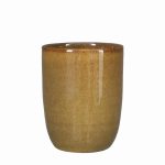 Tabo cup ochre – h10xd7,5cm