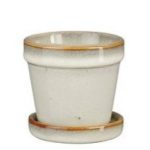 Clint Pot With Saucer – Off White