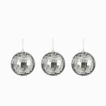 Ornament Mirror Ball Silver 3 pcs