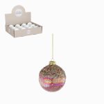 Bauble glass red 12pcs