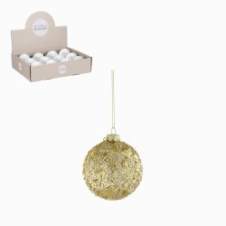 Ornament ball onion drop glass gold