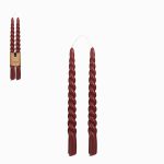 Twist dinner candle bordeaux