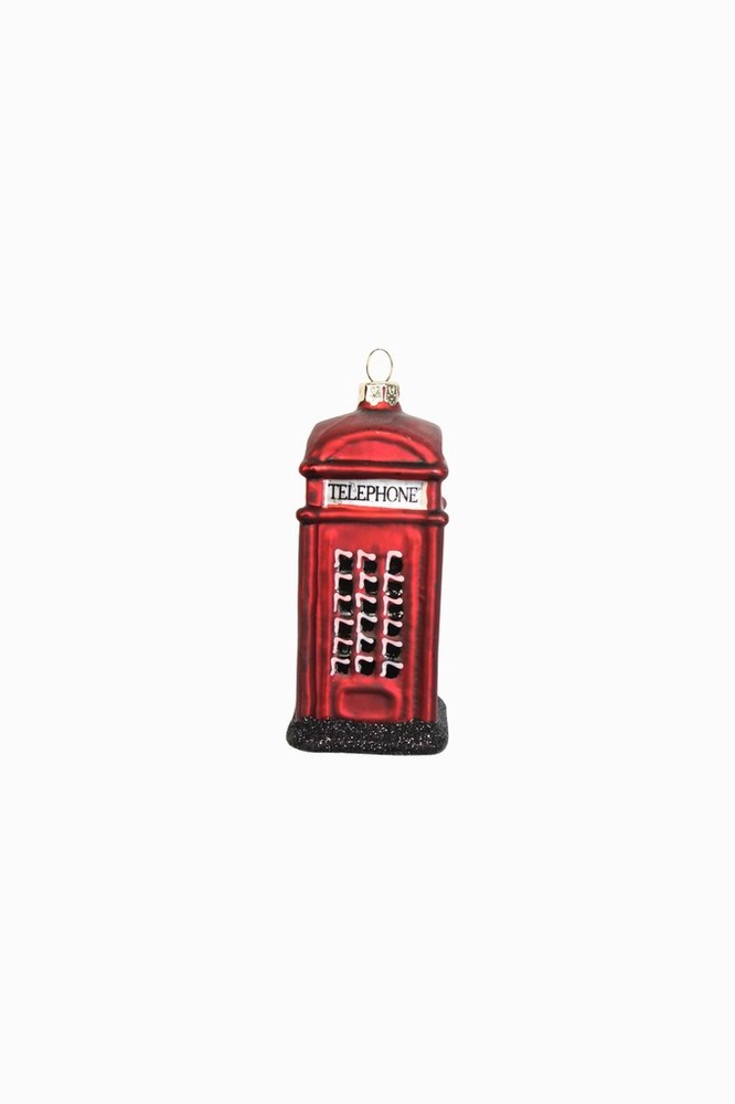 Painted Glass Telephone Box Decoration - Image 2