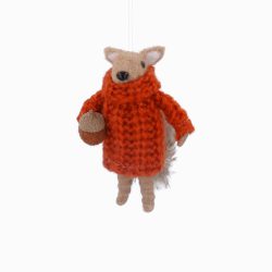 Mixed Wool Squirrel in Orange Jumper