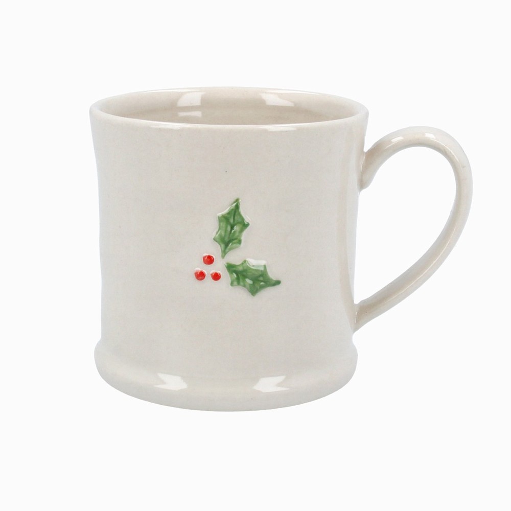 Stoneware Mini Mug w Holly - Image 2