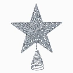 Silver Sparkle/Acrylic Tree Top Star