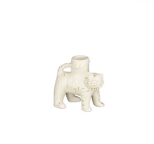 Candleholder tiger - Cream