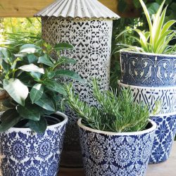 Delphi Midnight Plant Pot