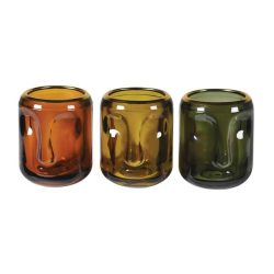 Small Face Candleholder Assorted