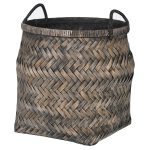Black Wash Bamboo Basket