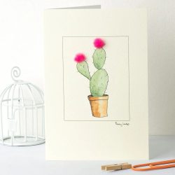 Mini Cactus Bunny Ears Card