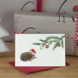 Mini Hedgehog under pine Card