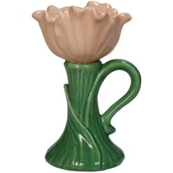 Candle Stick Poppy Fine Earthenware – Peach