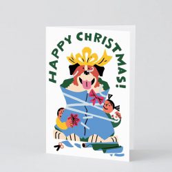 ‘Wrapped Dog Embossed’ Card