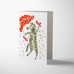 ‘Party Zebra’ Card