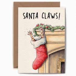 ‘Santa Claws’ Greeting Card  