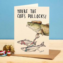 ‘Cod’s Pollocks’ Greeting Card  