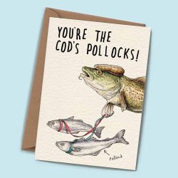 ‘Cod’s Pollocks’ Greeting Card  