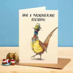 ‘Magnipheasant Dad’ Greeting Card  