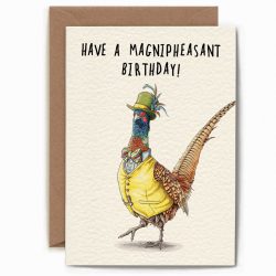 ‘Magnipheasant Dad’ Greeting Card  