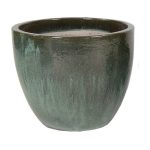 Glazed Egg Pot Moss Green