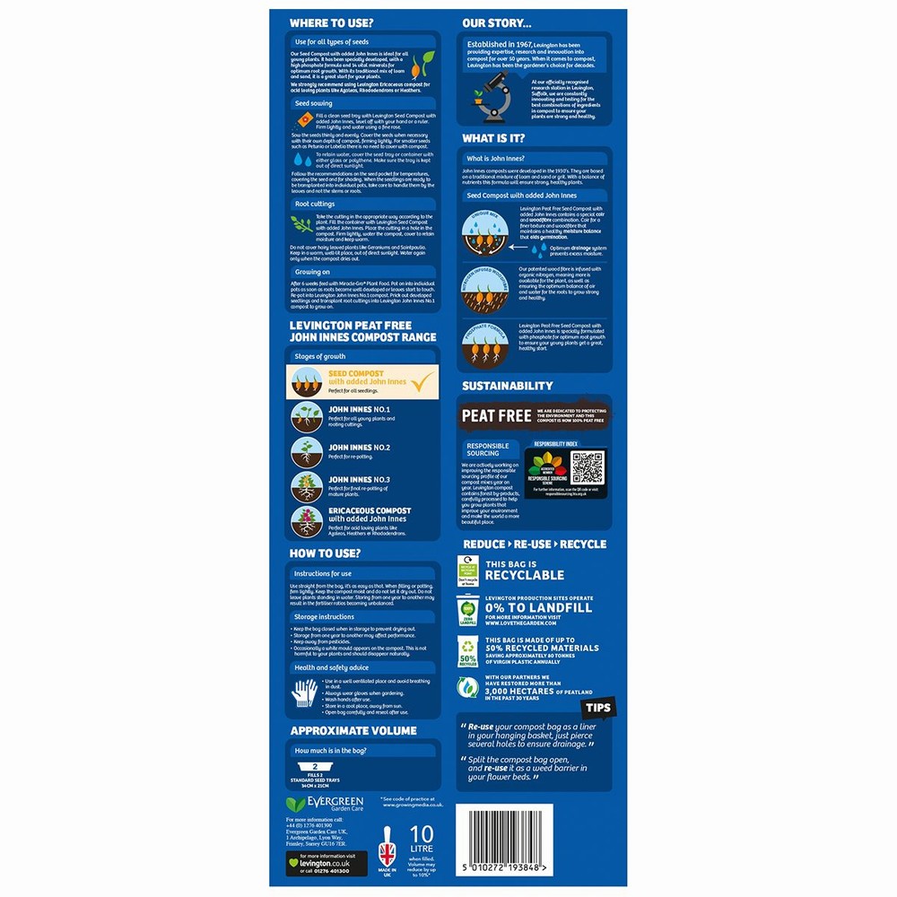 10L John Innes Seed Compost Peat Free - Image 3