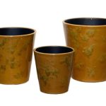 Flowerpot conical – spotted ochre