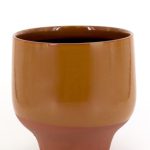 Flowerpot – terracotta – glaced ochre – Ø 19x18cm
