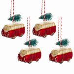 Mini Campervan Bauble Set of 4