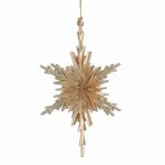 Matt and Glitter Spiky Star