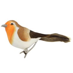 Natural Robin Clip on Bird