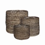 Round Brown Jeanine Basket