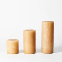 Caramel Pillar Candle 13cm
