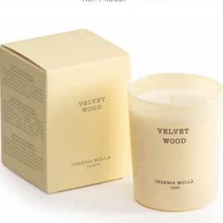 Velvet Wood Small Candle