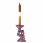 Ivalie Candle Holder, Pink, Stoneware
