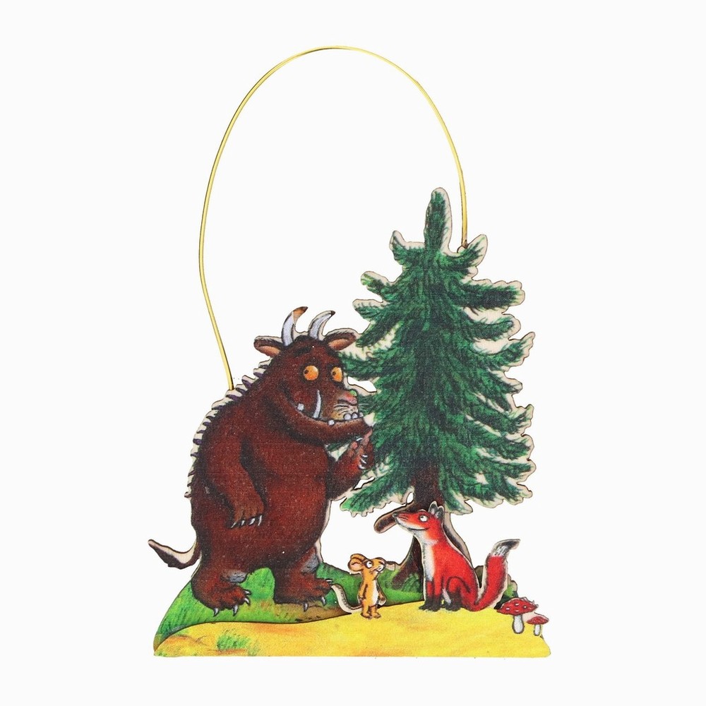 The Gruffalo with Mouse and Fox Wood Hanging Ornament