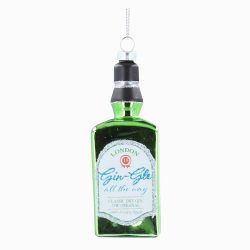 Green Gin Bottle Ornament