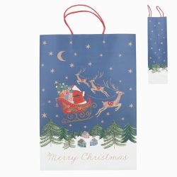 Medium Santa in His Sleigh Gift Bag